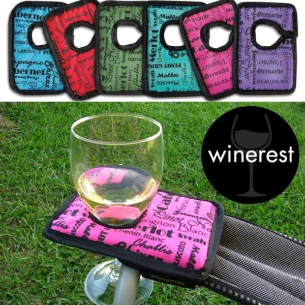 Winerest Camping Chair Wine Glass Holder